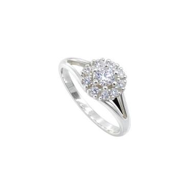 Imagem de Anel Formatura Feminino Prata 925 - Maça de Prata Joias, Branco, 23