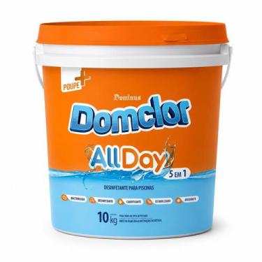 Imagem de Domclor AllDay Cloro Balde 10kg Para Piscinas Granulado Estabilizado M