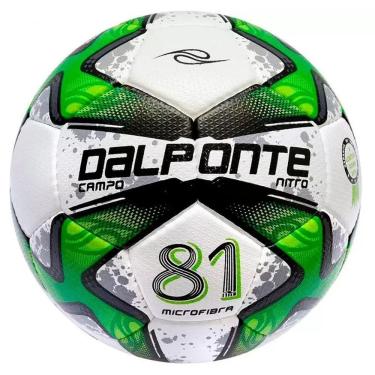 Imagem de Bola de Futebol 81 Nitro Costurada à Mão Microfibra Verde e Branco Câmara Butyl Dalponte