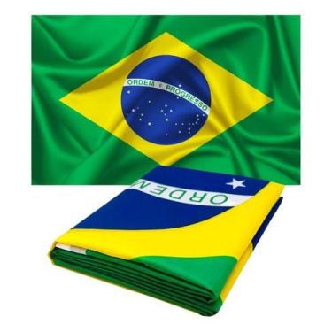 Imagem de Bandeira Do Brasil Grande Poliéster 1,9m X 1,4m Para Decoração E Event