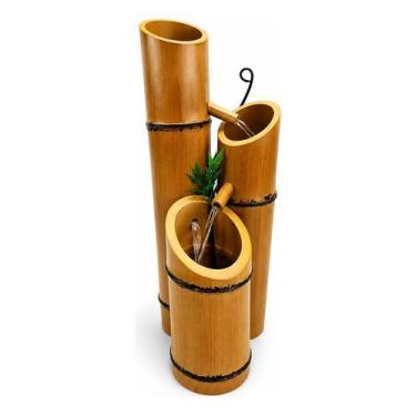 Imagem de Fonte de Água Torre de Bambu Mesa Feng Shui Relaxante Decoração Elegan