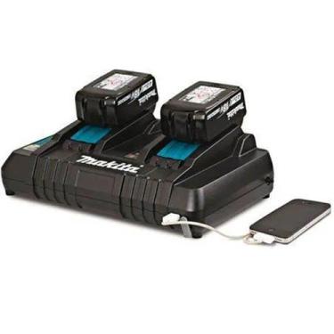 Imagem de Carregador Duplo com USB 14.4v e 18v 127v Makita DC18RD