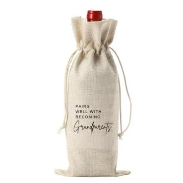 Imagem de Bolsa de Vinho XFW  Presente de Anúncio de Gravidez para Avós