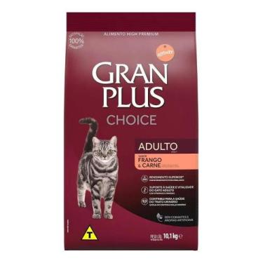 Imagem de Ração Gran Plus Choice Gatos Adulto Frango E Carne 10,1kg - Congratula