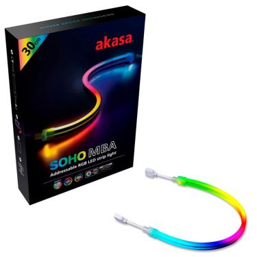 Imagem de Fita de LED Akasa Soho MBA - RGB Endereçável - 30cm - Magnética - AK-LD09-30RB