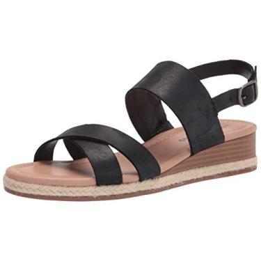 Imagem de Lucky Brand Waeka Sandália plataforma de salto alto feminina, Preto, 6.5