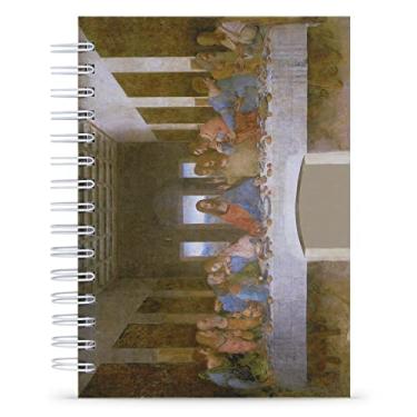 Imagem de Caderno Leonardo Da Vinci "Última Ceia" Capa Dura e Toque Aveludado, 125 Folhas, 21x15cm