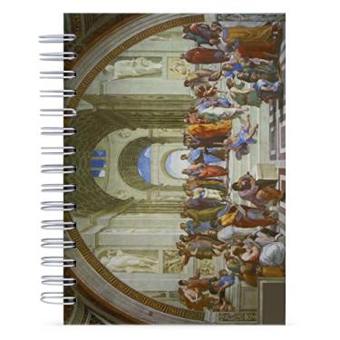 Imagem de Caderno Rafael "Escola de Atenas" Capa Dura e Toque Aveludado, 125 Folhas, 21x15cm