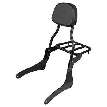 Imagem de Worldmotop Motocicleta Sissy Bar Encosto Traseiro Assento do Passageiro para Kawasaki Vulcan VN900 Custom Classic 2006-2017 Suporte de Bagagem com Encosto Removível