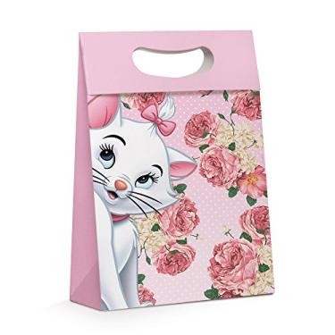 Imagem de Caixa Para Presente Plus Cromus Embalagens na Estampa Marie com Aba de Fechamento e Alça 26x11x40 cm com 10 Unidades