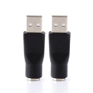 Imagem de 2 PCS USB para Adaptr, USB 2.0 A Macho para PS/2 Feminino Conector Conversor de Adaptador de Dados, Para PC Computador Teclado Mouse