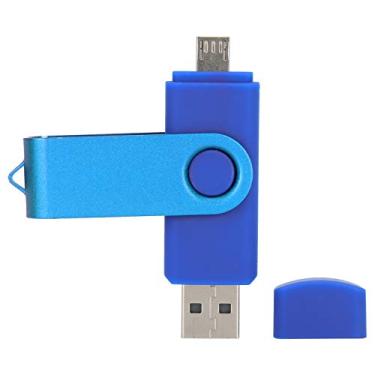 Imagem de USB Stick, USB Flash Drive Pendrives Unidade de memória U OTG Blue USB2.0 Pen Drive Armazenamento de computador Suprimentos de armazenamento e backup de arquivos (128 GB)