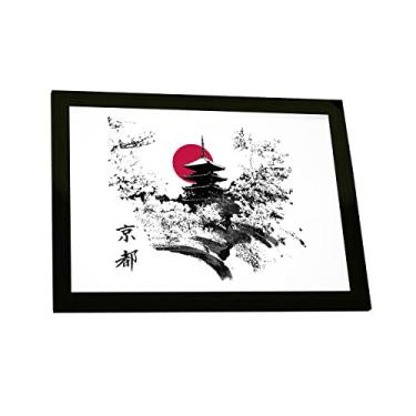 Imagem de Quadro Decorativo Arte Oriental Pintura Japonesa Moldura