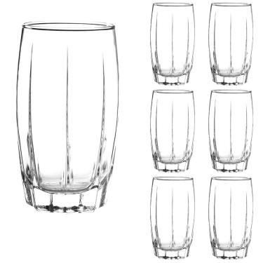 Imagem de kit 6 Copos De Vidro Lond Drink 374ML Amadeus transparente