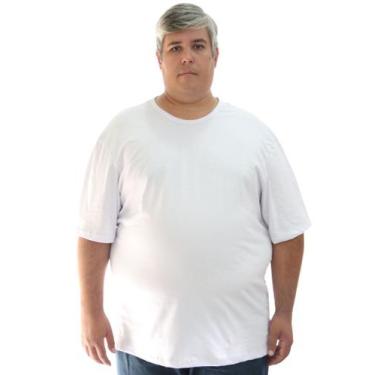 Imagem de Blusa Masculina Camiseta Plus Size Extra Algodão Várias Cores G4 G5 G6