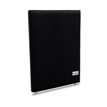 Imagem de Cabeceira Sena Linho Preto Solteiro 12x90x125 Linho