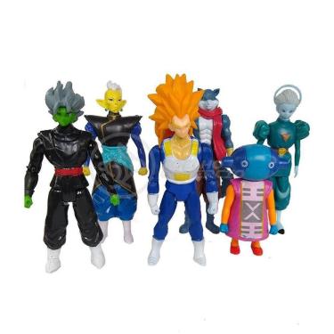 Imagem de Kit Conjunto 6 Boneco Vegeta Ssj3 Dragon Ball Super 15Cm