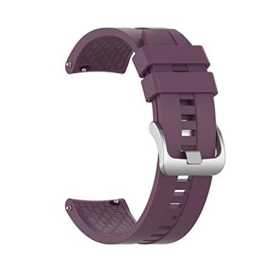 Imagem de Pulseira 22mm compatível com Amazfit GTR4 A2166 silicone style cor:Roxa