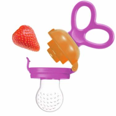 Imagem de Alimentador Chupeta para Bebê - Porta-Frutinha e Legumes - Rosa - Buba