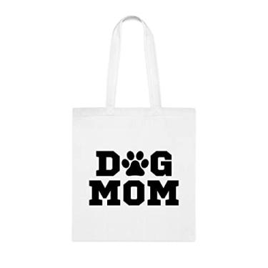 Imagem de Bolsa de mão de cachorro, presente de cachorro, aniversário, para cães, bolsa de ombro de cachorro, bolsa reutilizável para mãe de cachorro, Branco