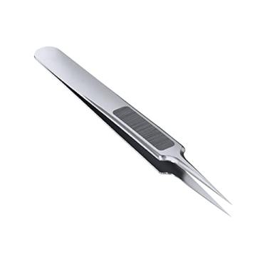 Imagem de TECKEEN Crafts Model Building Tools Steel Tweezers + Rubber Tips Case,Model Repair Accessories