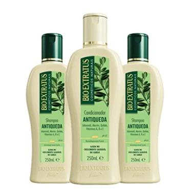 Imagem de kit 2 Shampoo 1 Condicionador Antiqueda Jaborandi 250 ml Bio Ext