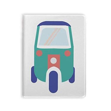 Imagem de Caderno de ilustração de arte de trator de três rodas da Tailândia, capa de goma