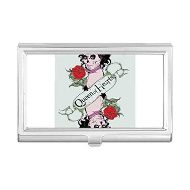 Imagem de Porta-cartões de visita com estampa de ilustração Q e porta-cartões