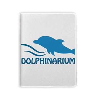 Imagem de Caderno de anotações com estampa de golfinho Blue Ocean com capa macia