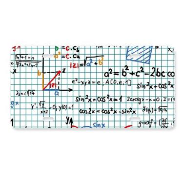 Imagem de DIYthinker Função Trigonométrica Fórmulas Matemáticas Decoração Placa de Carro Aço Inoxidável