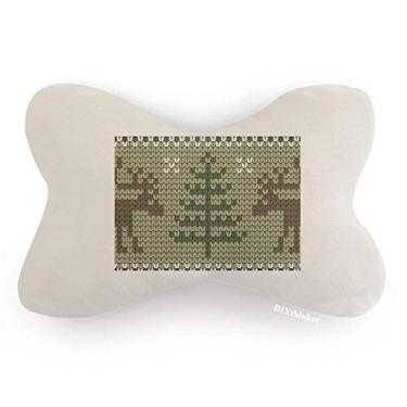 Imagem de DIYthinker Almofada de almofada para decoração de pescoço de alce marrom árvore de Natal