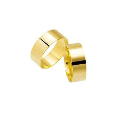 Imagem de Par De Aliança Em Ouro 18k Reta 10.0 Gramas (o Par)