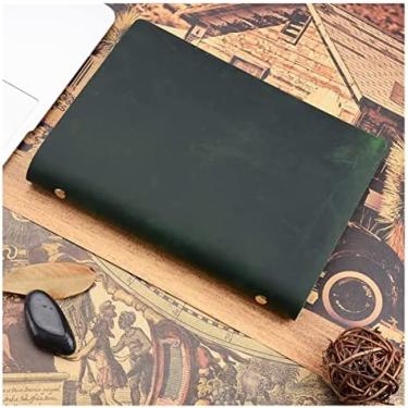 Imagem de Caderno De Argolas De Couro Clássico A5 Capa De Couro Genuíno Diário Diário Caderno De Rascunhos Planejador Artigos De Papelaria,F,incomparable13