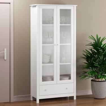 Imagem de Cristaleira 2 Portas 1 Gaveta Ditália E-954 Branco
