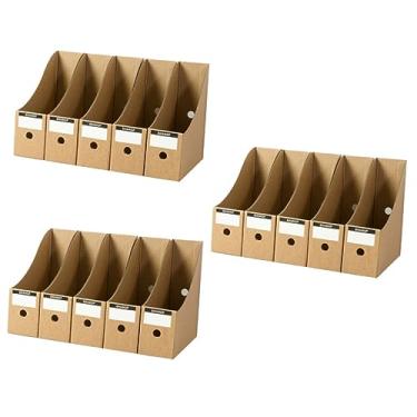 Imagem de BESTOYARD 3 Conjuntos De Mesa De Compartimento Kraft Criativo Com Documentos Montados Mesa De Papel Livros Exibição Pasta Suporte De Mesa Estante De Documentos Mesa Cinco