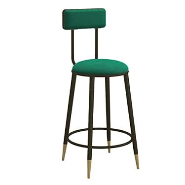 Imagem de Cadeiras de jantar banquetas de bar de veludo banquetas de bar de assento redondo, cadeiras de bar cinza para cozinha doméstica, balcão de cozinha, banqueta alta para cozinha, cafeteria pub Tudo está bem