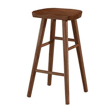 Imagem de Cadeiras de jantar, bancos de bar, bancos de bar com apoio para os pés de madeira maciça, sem encosto banco de sela, bistrô, pub, café, móveis, banquinho alto Tudo está bem