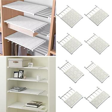 Imagem de Cielo Meraviglioso Rack de armazenamento multifuncional – Prateleira de tensão, prateleira expansível, prateleiras ajustáveis para armário/campista, haste expansível de prateleira de tensão de armário