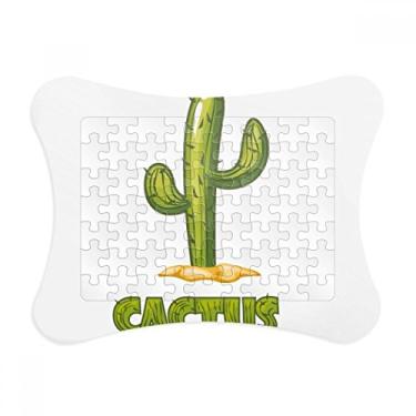 Imagem de Suculentas de cacto, moldura de quebra-cabeça de plantas em vaso verde para decoração de imagem