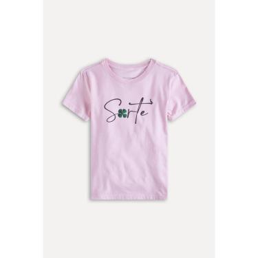Imagem de Infantil - Camiseta Tp Estampa Sorte Trevo Reserva Mini Rosa  menino