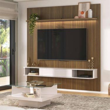 Imagem de Sala de Estar Completa para TV Até 75 Polegadas Clara Pinho/Off White - Pnr Móveis