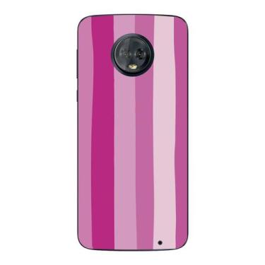 Imagem de Capa Case Capinha Samsung Galaxy Moto G6 Plus Arco Iris Rosa - Showcas