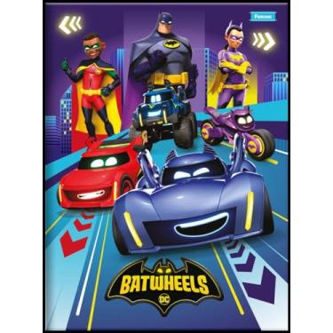 Imagem de Kit de Caderno, Brochura Universitário, Capa Dura, Batwheels, 80 Folhas, Foroni, Pacote com 5 Unidades