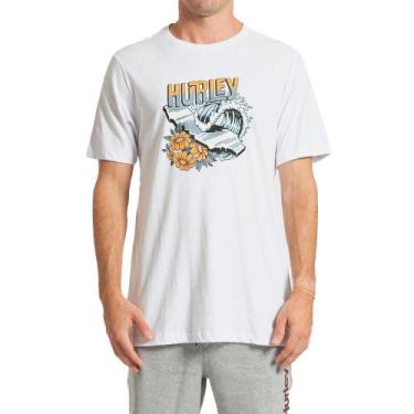 Imagem de Camiseta Hurley Floral Wave Masculina Branco