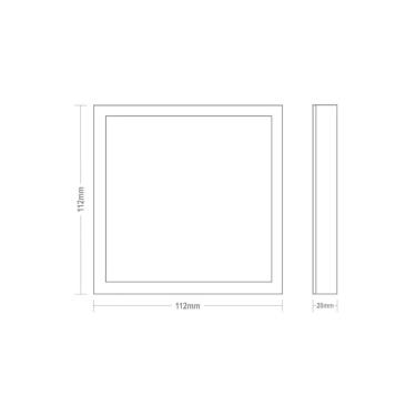 Imagem de Painel Led 6w Quadrado Sobrepor - Taschibra 6500k (branca)