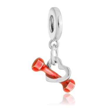 Imagem de Berloque Coração Halter Academia em Prata 925
