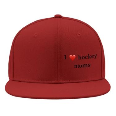Imagem de Design de beisebol - 2 bonés de caminhoneiro para adolescentes retrô snapbacks, Vermelho, Tamanho Único