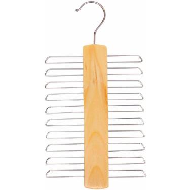 Imagem de Cabide de Madeira Vizapi Adulto Wood 16X29Cm Gravata Natural