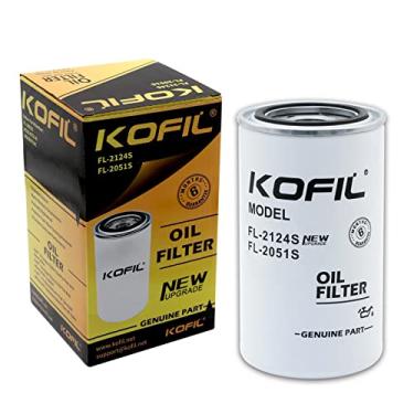 Imagem de KOFIL FL2124S Filtro de óleo, compatível com motor a diesel 2011-2022 F250 F350 F450 F550 F600 F650 F750 Super Duty 6.7L Power Stroke, substitui FL2051S BC3Z-6731-B
