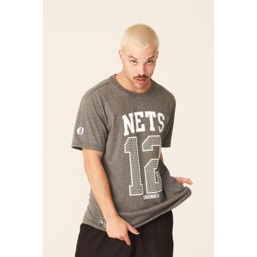 Imagem de Camiseta NBA Estampada Brooklyn Nets Casual Masculino-Masculino